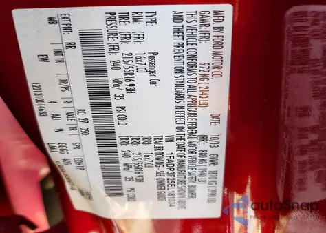 2014 Ford Focus Se from USA, damaged, VIN 1FADP3F25EL181034